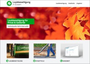Info-Website Laubbeseitigung in Essen